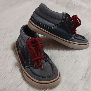 🇺🇲 Place Little Boys High-Top Sneakers Red White Blue Fabric & Faux-Leather 11